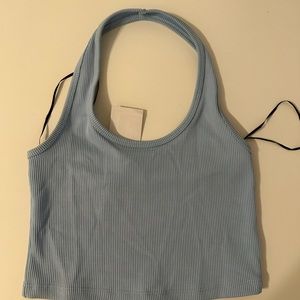 Baby blue halter top size small H&M/ purple tube top size medium f22